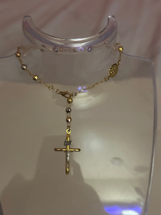 Cross bracelet 18k